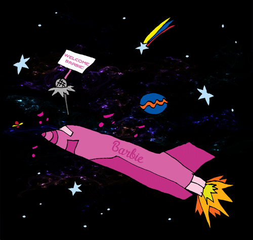 barbie rocket ship